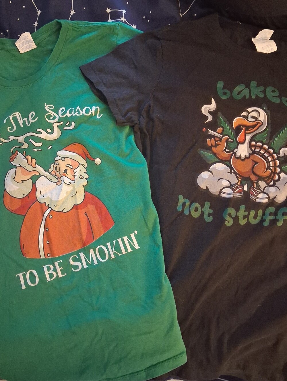 Thanksgiving And Christmas Cannabis Tees